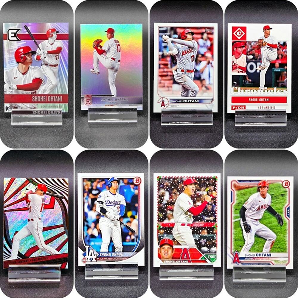 Shohei Ohtani Collection of Eight Cards Los Angeles Dodgers Star
